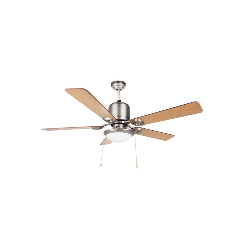 Ventilatore da soffitto Orbegozo Eco Breeze - Silenzioso e potente - 5 pale reversibili - 3 velocità - Lampada da soffi