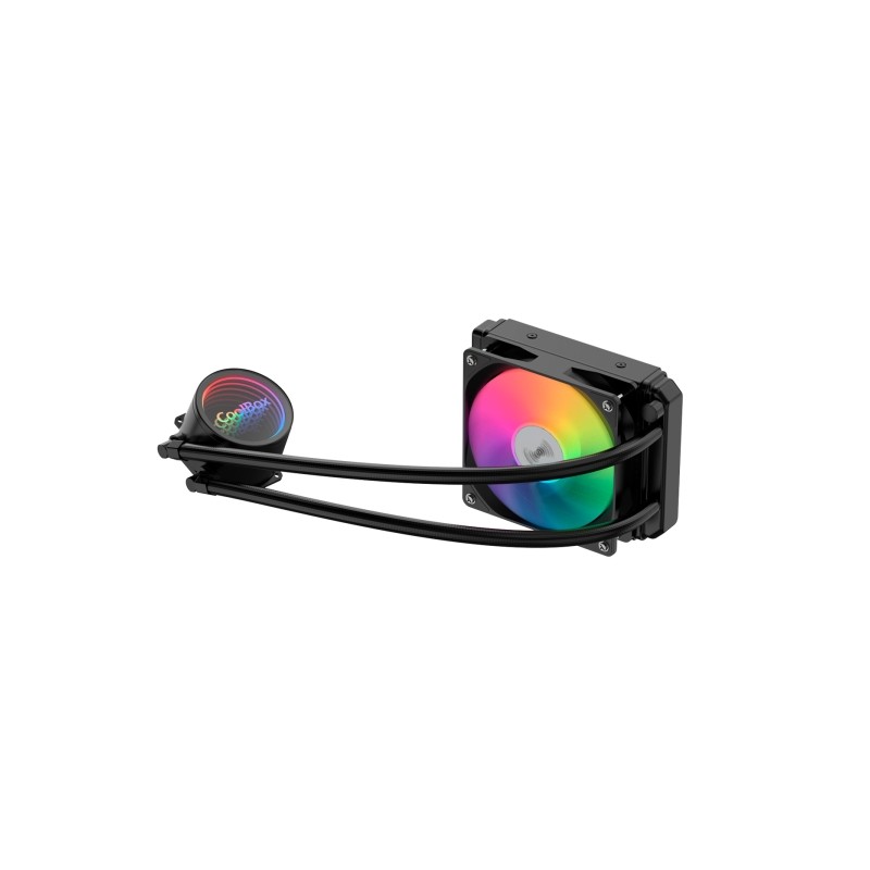 Kit di raffreddamento a liquido Coolbox Infinite Liquid120 - ARGB - TDP 180W - Compatibilità universale - Colore nero