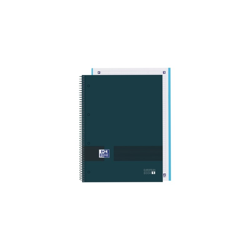 Oxford e You A4+ Europeanbook - Copertina rigida - Taccuino con 80 fogli - Griglia 5x5 - Blu - Oxford e You A4+ European