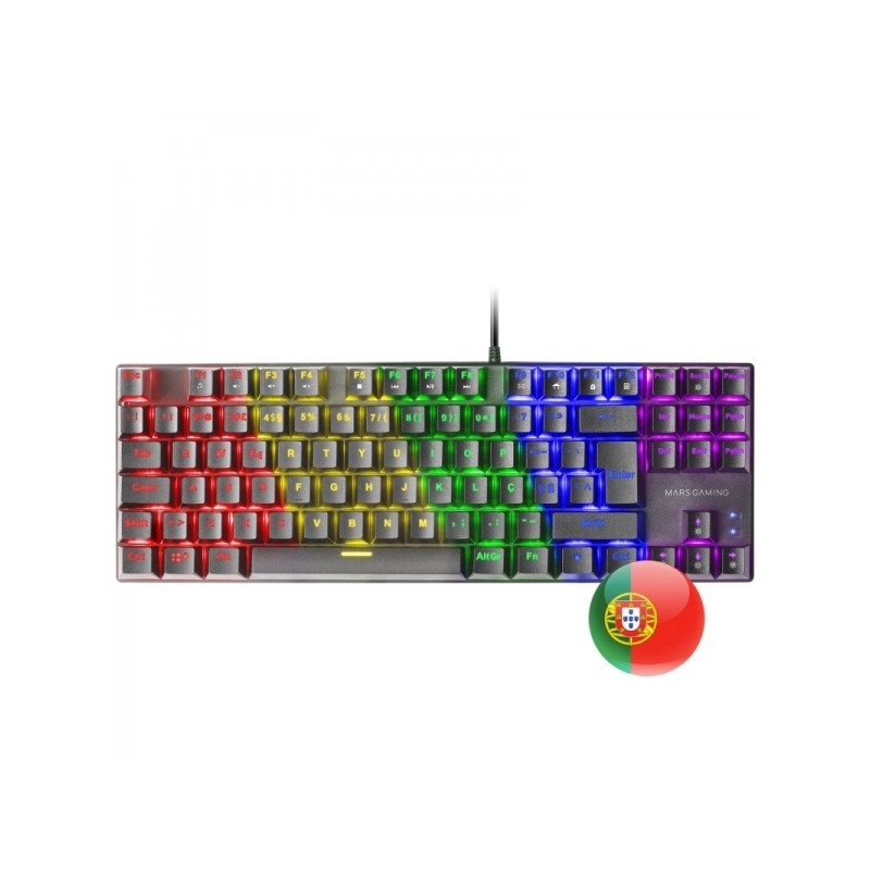 Tastiera meccanica da gioco Mars Gaming MK80 - TKL Compact - Illuminazione RGB - Tastiera a doppia iniezione - Interrutt