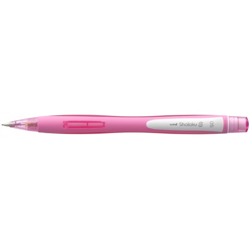 Matita meccanica Uni-ball Shalaku S M5-228 - Larghezza tratto 0.5 mm - 2 mina HB inclusa - Gomma incorporata - Colore ro