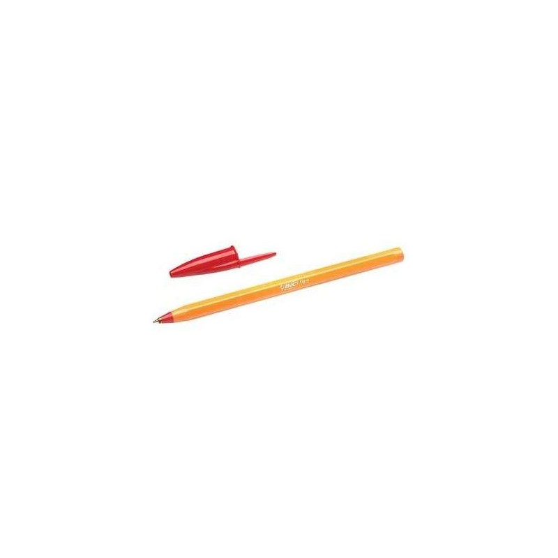 Bic Orange Original Penna a sfera fine - Tondo 0.8 mm - Tratto 0.30 mm - Inchiostro a base d'olio - Fusto arancione - Co
