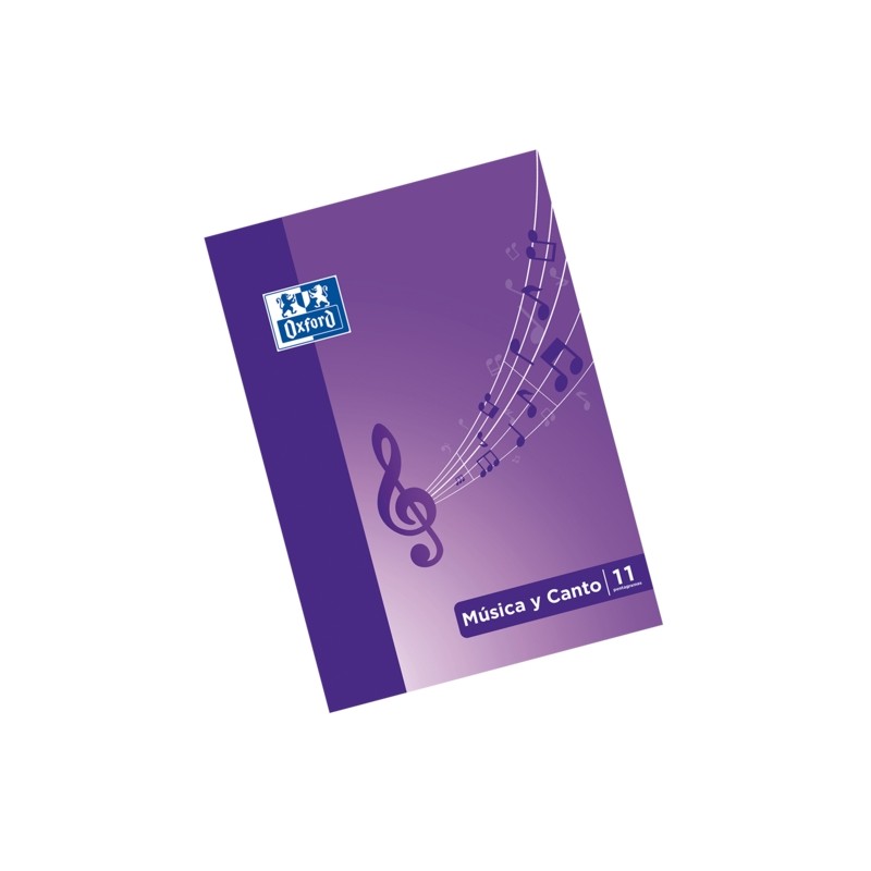 Oxford School Music e Singing A4 - Quaderno pinzato con copertina morbida - 24 pagine 5x5 + 24 pagine con 11 pentagrammi