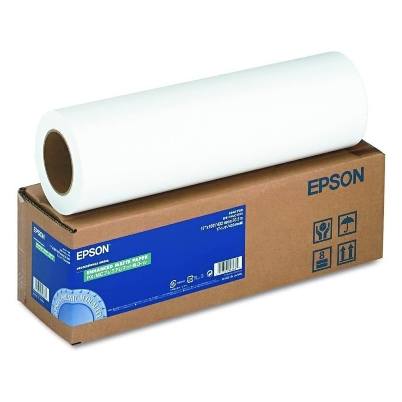 Rotolo di carta opaca Epson Enhanced Matte per plotter - 189gr 17 432mm x 30.5m