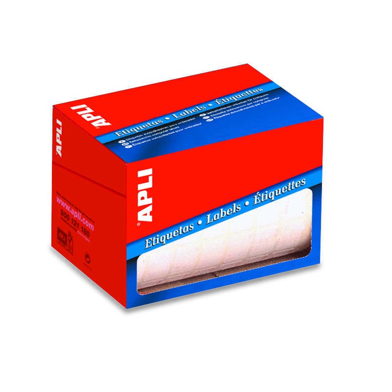 Rotolo Apli di 600 etichette permanenti bianche 34.0 x 67.0 mm