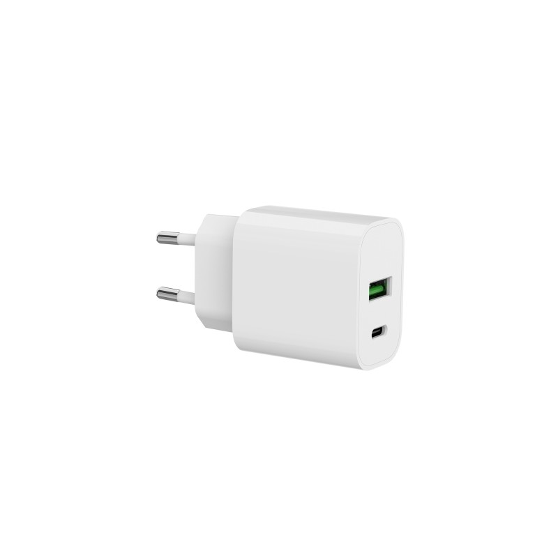 Caricatore da parete SPC USB-C/PD + USB-A 20W - Bianco