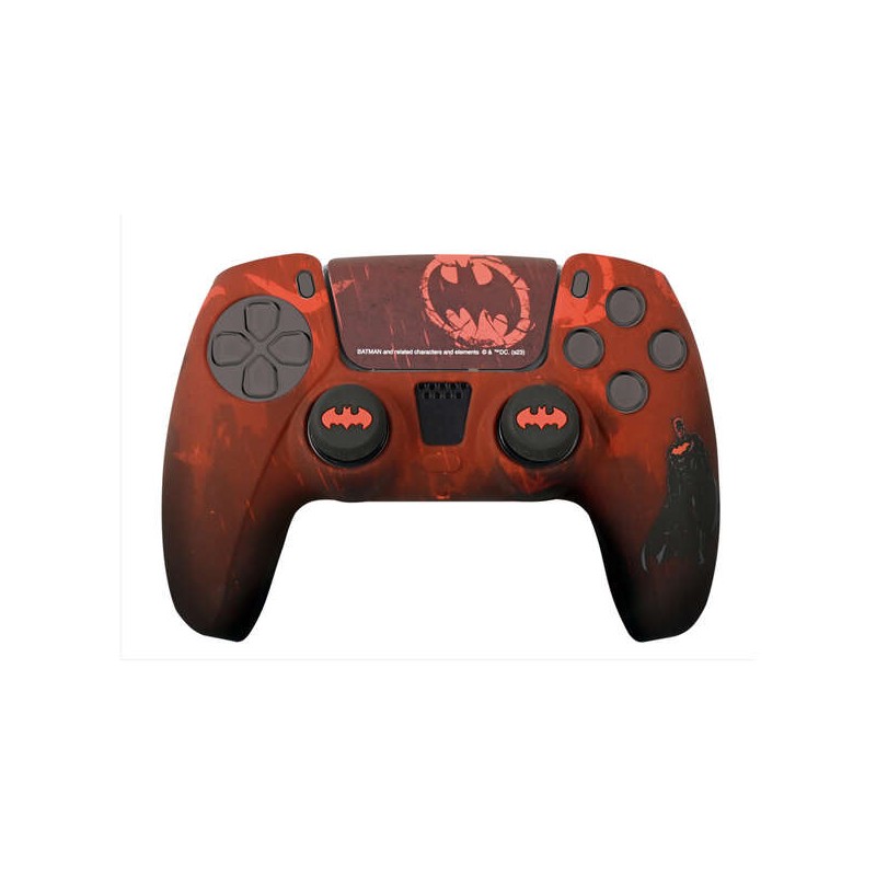 FR-TEC Batman Official Batman Pack Custodia in silicone + impugnature per joystick per Dualsense - Design ispirato ai fu