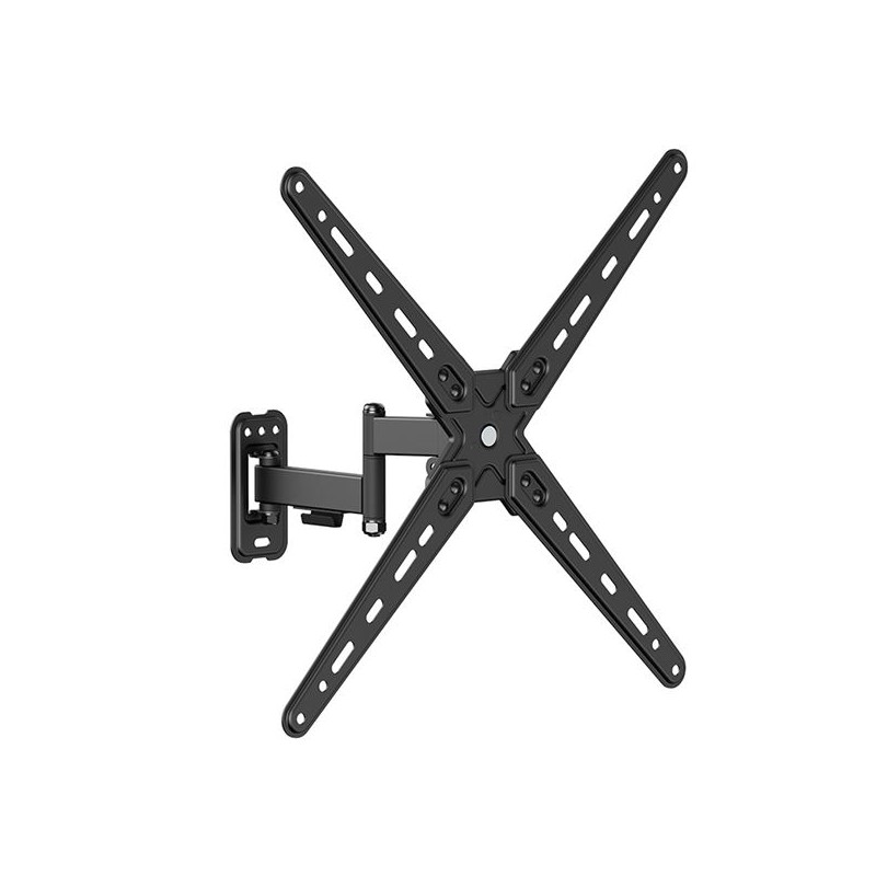 Cromad Supporto a parete con braccio articolato per TV 13-55 - Girevole. inclinabile e a doppia estensione - Peso massim