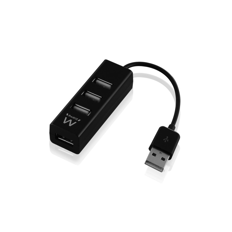 Hub USB2.0 ad alta velocità di Ewent - USB-A a 4 porte - nero