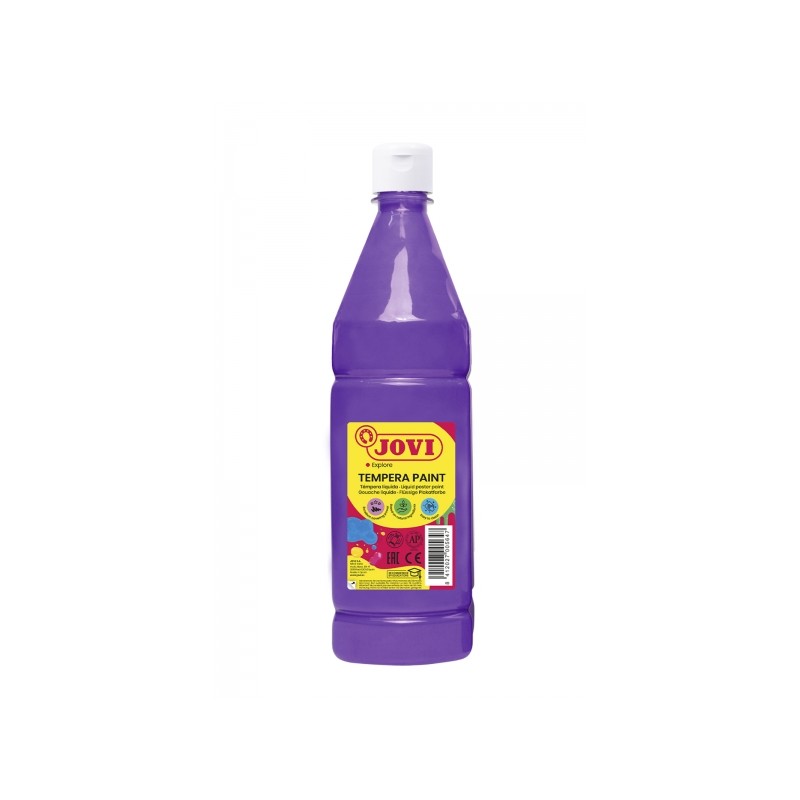 Jovi Tempera Paint Vernice a tempera liquida 1000ml - A base d'acqua - Pronta all'uso - Alto potere coprente - Asciugatu