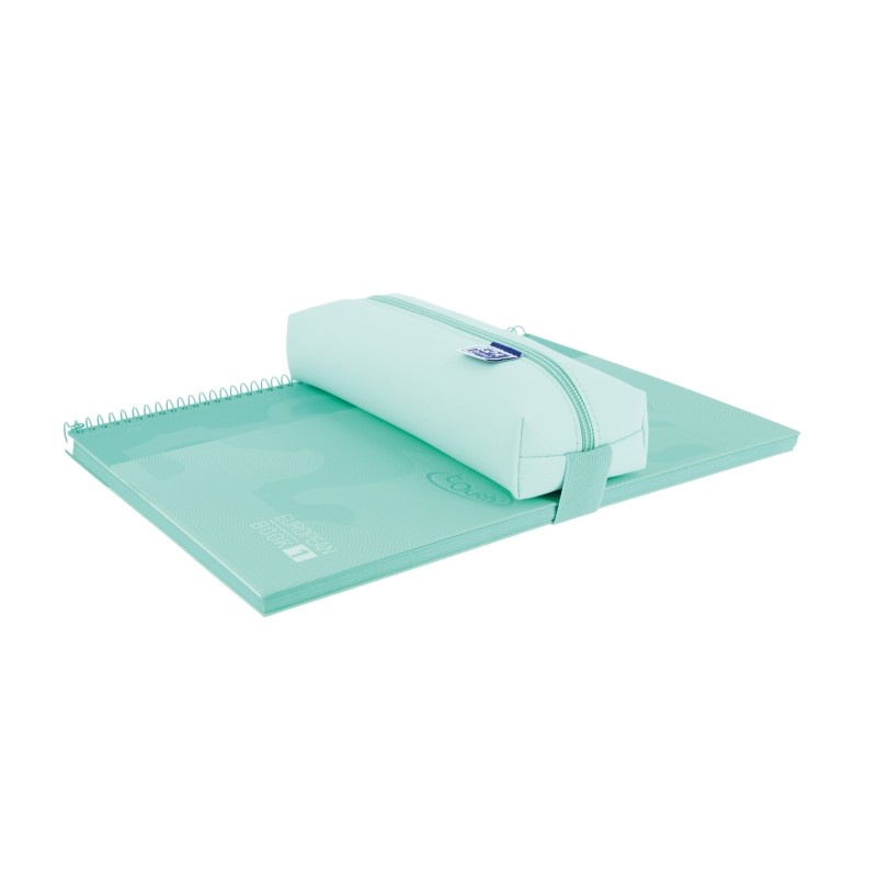 Astuccio rettangolare medio Oxford Live e Go - Materiale imbottito - Cinghia in gomma elastica per il fissaggio al noteb