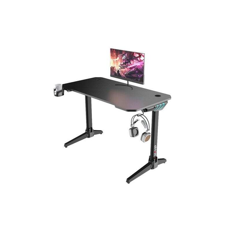 Muvip PRO500 Tavolo da gioco in fibra di carbonio - Illuminazione RGB - Portabicchieri - Gancio per cuffie - Vano portao