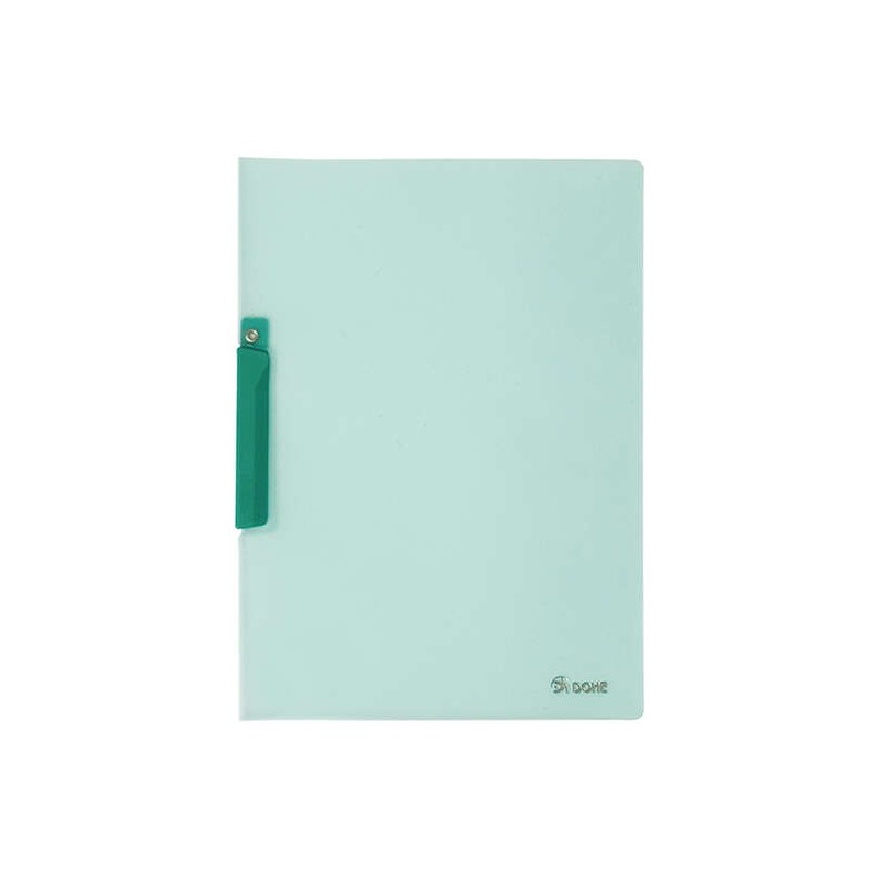 Cartella Dohe con clip girevole formato A4 - In polipropilene traslucido 450 micron - Colore verde