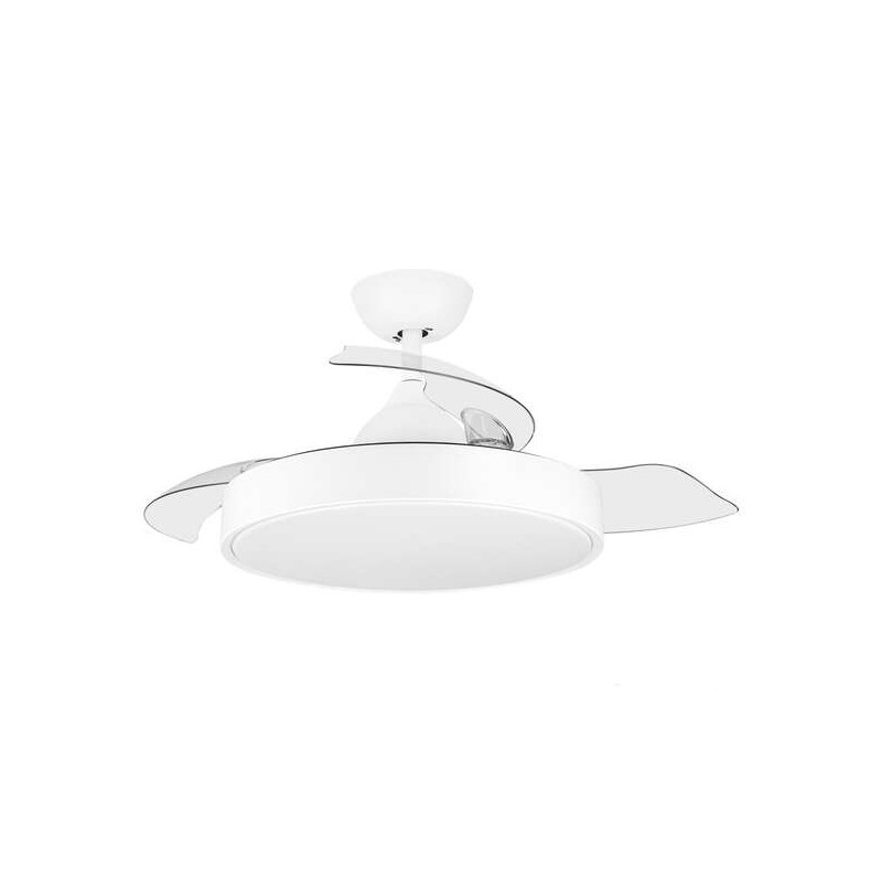 Orbegozo CP 120092 Ventilatore da soffitto Elegance - Potente motore a corrente continua - Pale retrattili - Luce LED - 