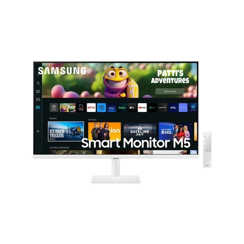 Samsung Smart Monitor M5 LED 27 FullHD 1080p HDR10 WiFi. Bluetooth - Risposta 4ms - Telecomando - Altoparlanti integrati