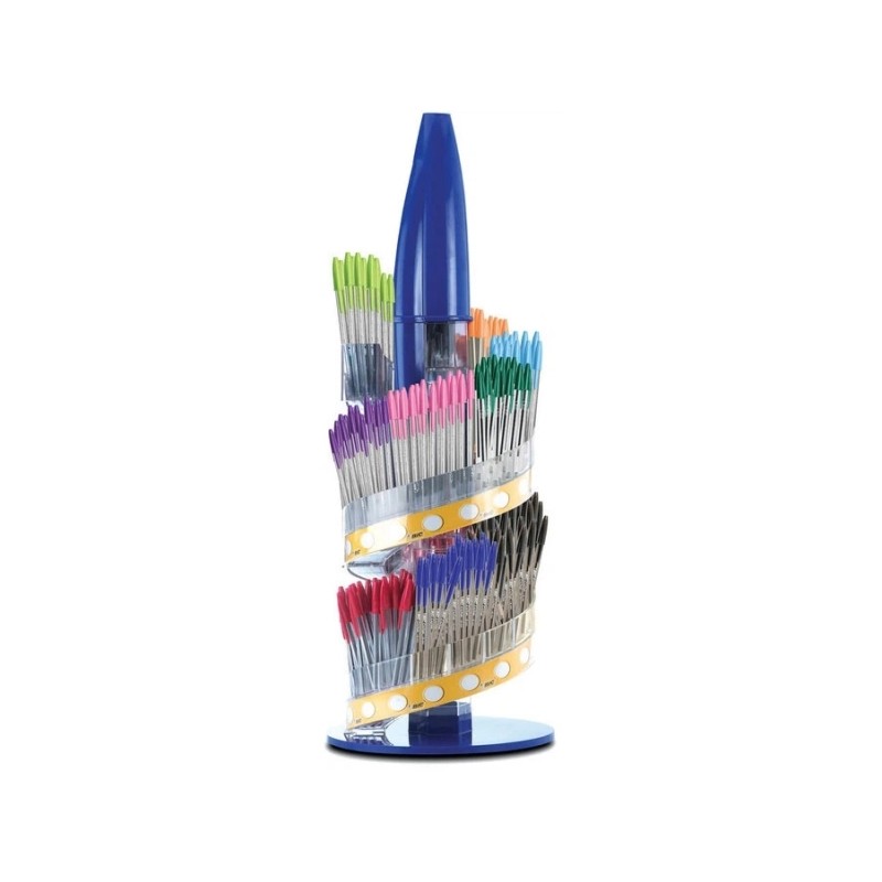 Bic Cristal Display di 770 penne a sfera - Punta tonda da 1.6 mm - Tratto 0.42 mm - Inchiostro a base d'olio - Colori as
