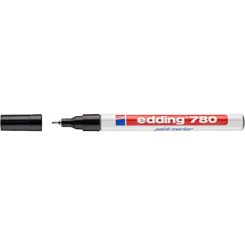 Edding 780 Penna a inchiostro permanente opaco - Punta tonda - Linea 0.8 mm - Punte di ricarica disponibili - Asciugatur