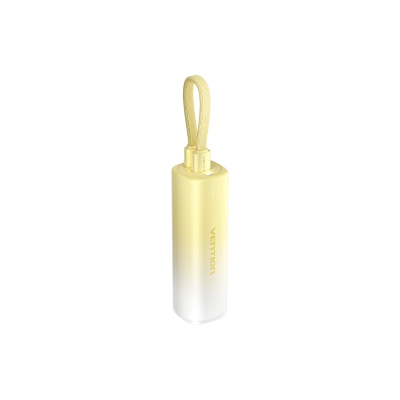 Vention PowerBank 5000mAh - USB-C. Lightning - Carica rapida 20W - Colore giallo