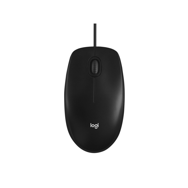 Logitech M100 Mouse USB 1000dpi - 3 pulsanti - Utilizzo ambidestro - Cavo da 1.80 m - Nero - Colore nero