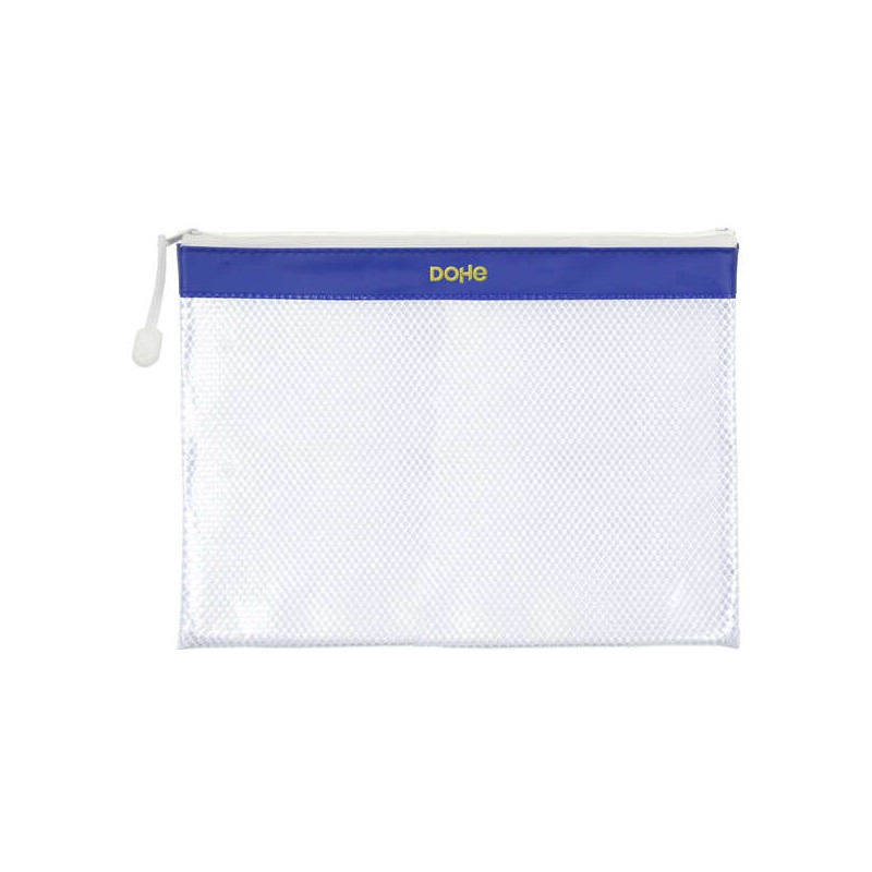 Dohe Borsa con cerniera in PVC - 32x24 cm - Ideale per documenti A4
