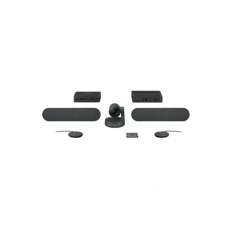 Logitech Rally Plus Kit per videoconferenze Ultra HD 4K USB-C 3.0 Telecamera PTZ - 2 altoparlanti con cancellazione dell