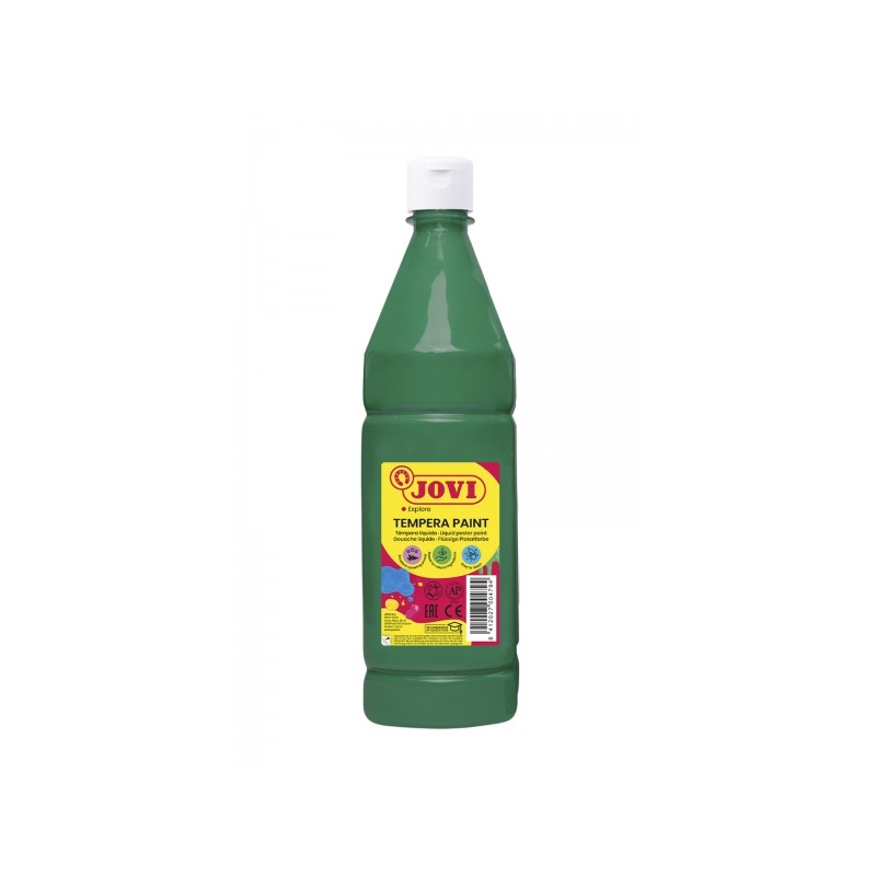 Jovi Tempera Paint Vernice liquida 1000ml - A base d'acqua - Pronta all'uso - Alto potere coprente - Asciugatura rapida 