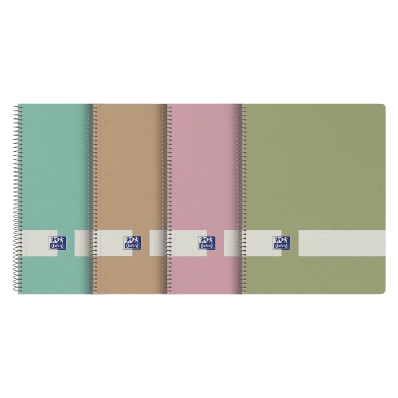 Oxford Nature Europeanbook A4+ Copertina rigida 5x5 80 fogli - Taccuino ecologico - Formato A4+ - Resistente alla copert