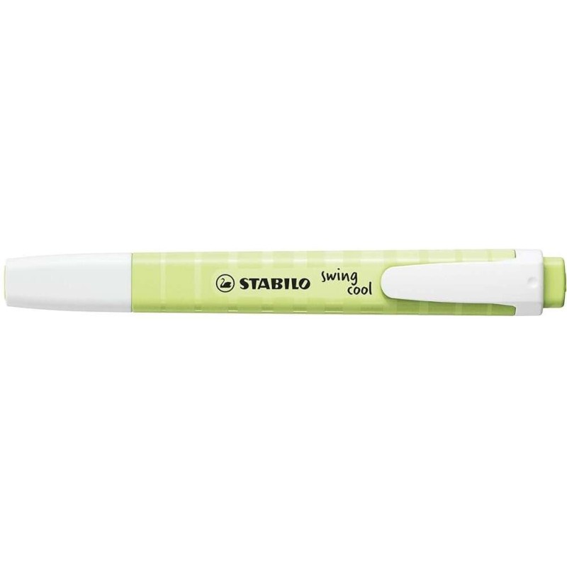 Stabilo Swing Cool Pastel Highlighter - Corpo piatto - Punta smussata - Tratto da 1 a 4 mm - Inchiostro a base d'acqua -