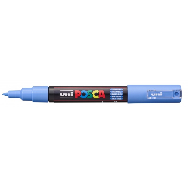 Posca PC-1M Pennarello - Punta conica 0.7 mm - Linea fine - Inchiostro a base d'acqua - Non permanente - Resistente alla