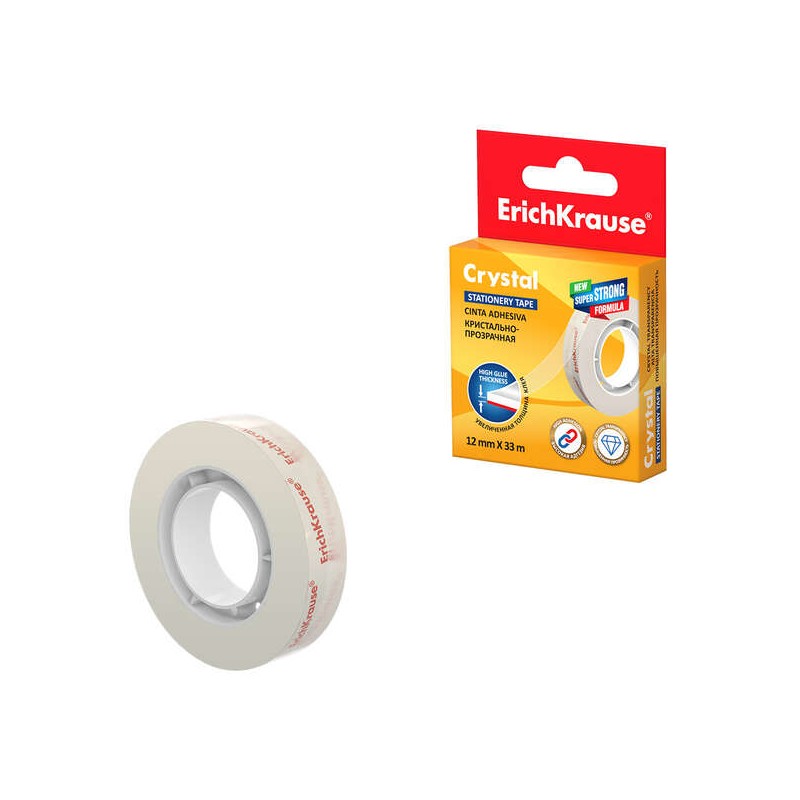 Nastro adesivo di cristallo Erichkrause 12mmx33m - Trasparente