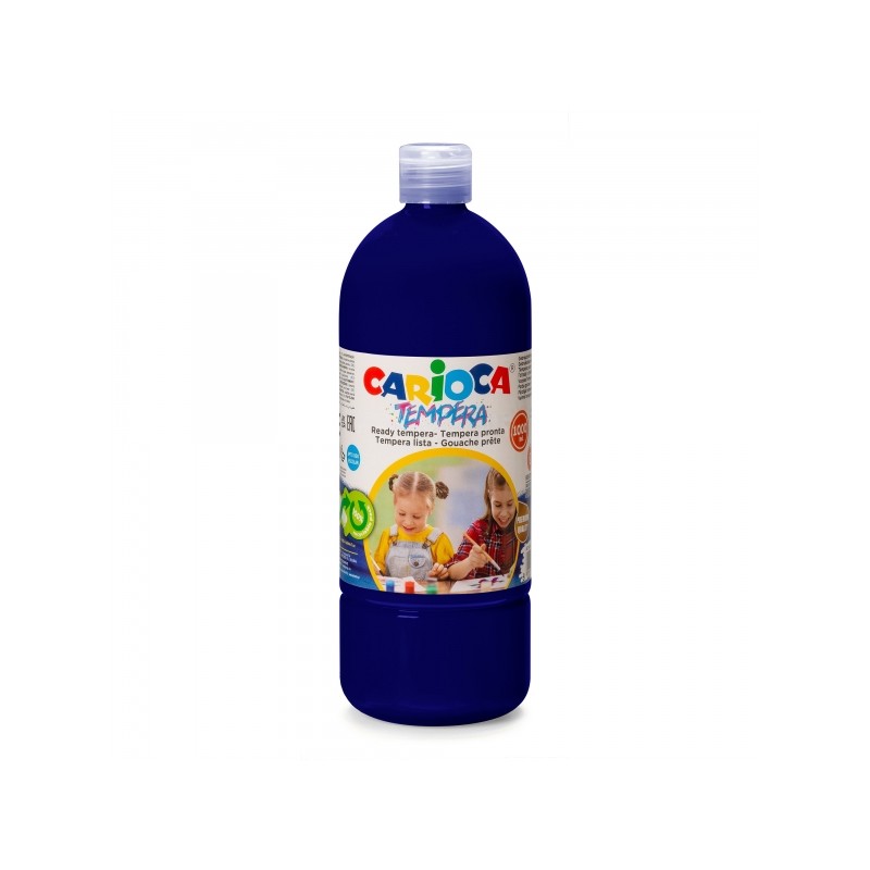 Bottiglia di tempera Carioca 1000ml - Colori super lavabili - Facile da miscelare - Applicabile su materiali porosi - Al