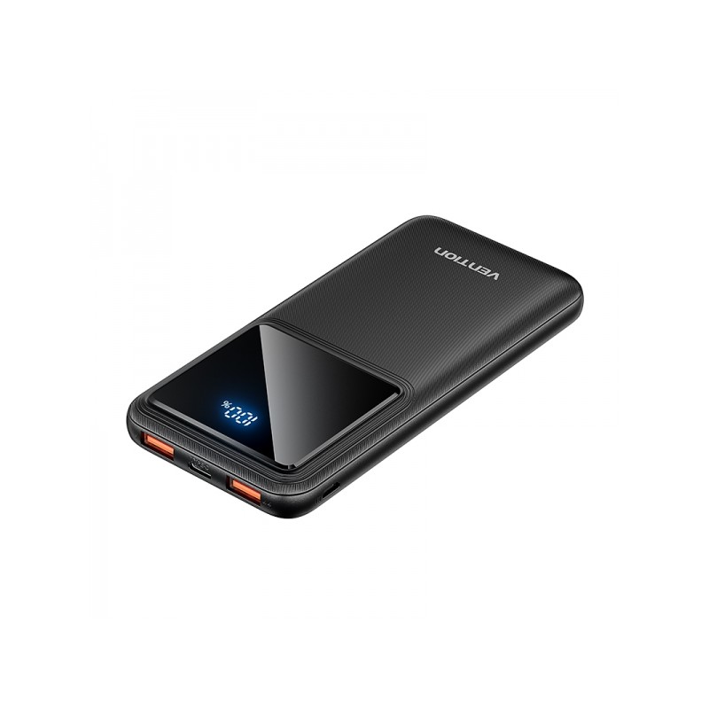 Vention Powerbank 10000mAh 22.5W USB (C+A+A) con display a LED - Nero