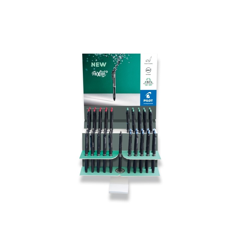 Pilot Frixion Ball Plus Display da 40 penne a sfera cancellabili - punta da 0.7 mm e tratto da 0.35 mm - ricaricabili - 