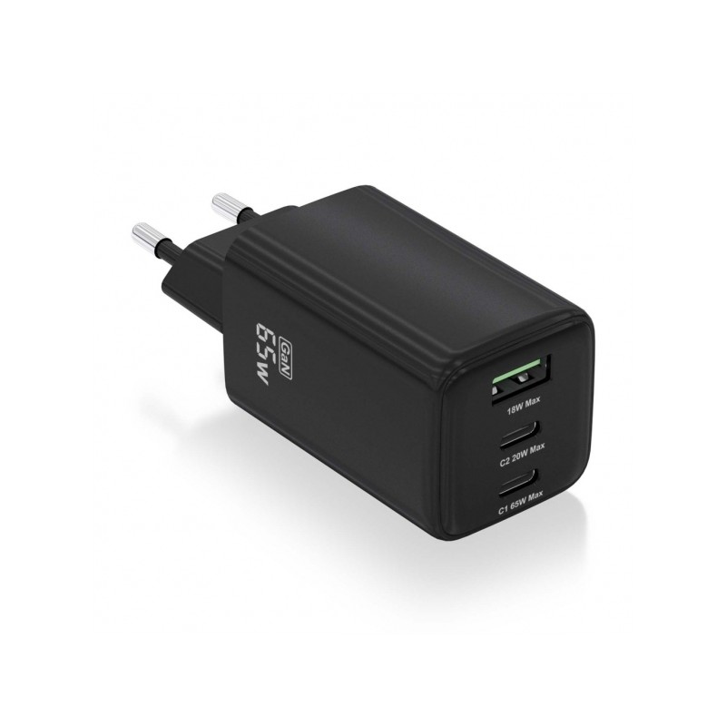 Caricatore Aisens USB-C 65W - Alta efficienza energetica - Tecnologia AI per la ricarica rapida - Protezioni di sicurezz