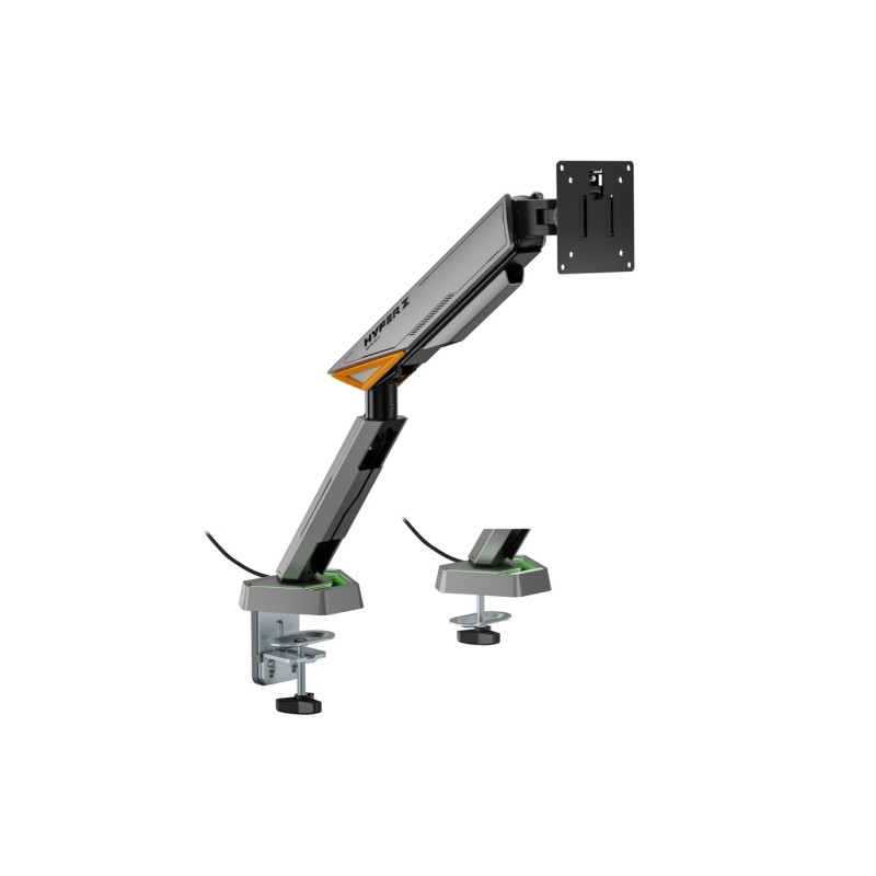 Aisens RGB Gaming Table Stand Contrappesato Girevole e inclinabile Supporto per TV-Monitor 16kg -3 Punti di rotazione - 