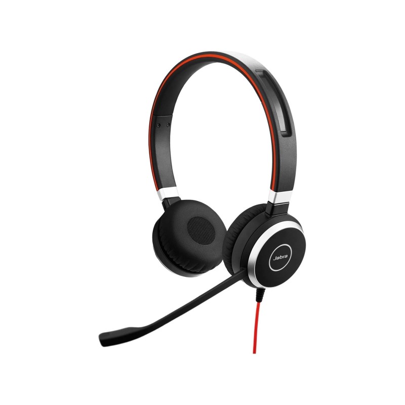 Cuffie Jabra Evolve 40 MS con microfono USB/3.5 mm - Cancellazione passiva del rumore - Archetto regolabile - Controlli 