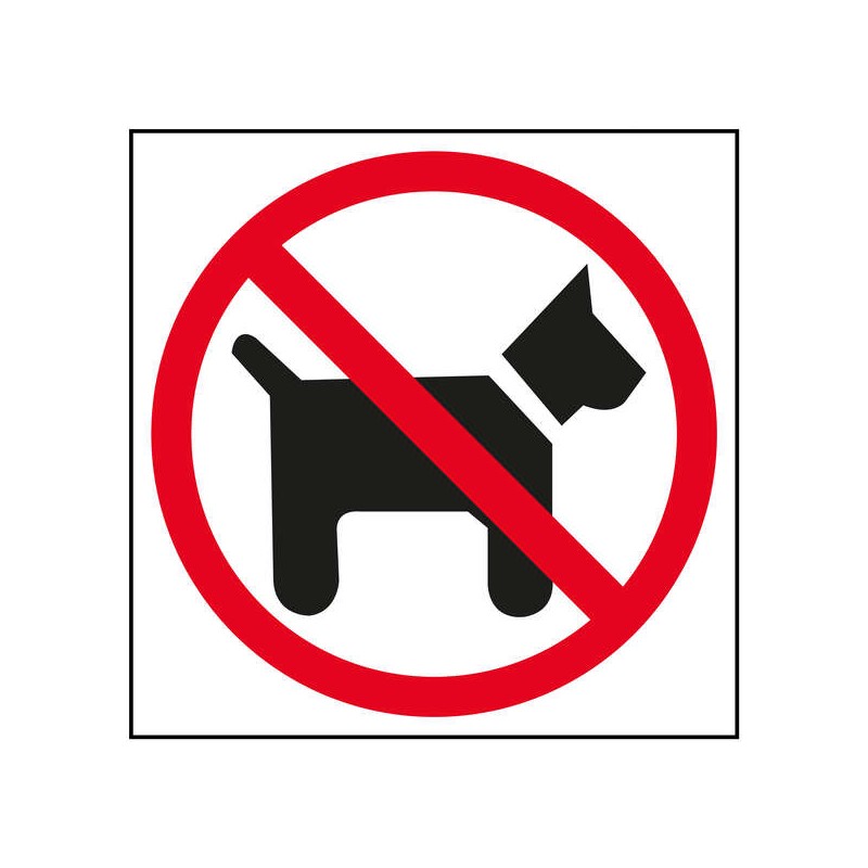 Adesivo segnaletico Apli Cani Vietati 1 U.