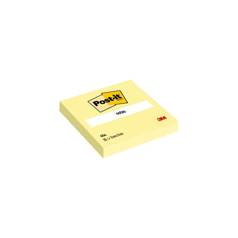 Blocchetto di 100 foglietti adesivi rimovibili giallo canarino 76x76 mm - Carta certificata PEFC - 7100103157 - Colore g