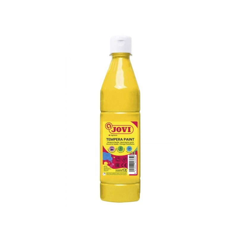 Jovi Tempera Paint Tempera liquida 500ml - A base d'acqua - Pronta all'uso - Alto potere coprente - Asciugatura rapida -