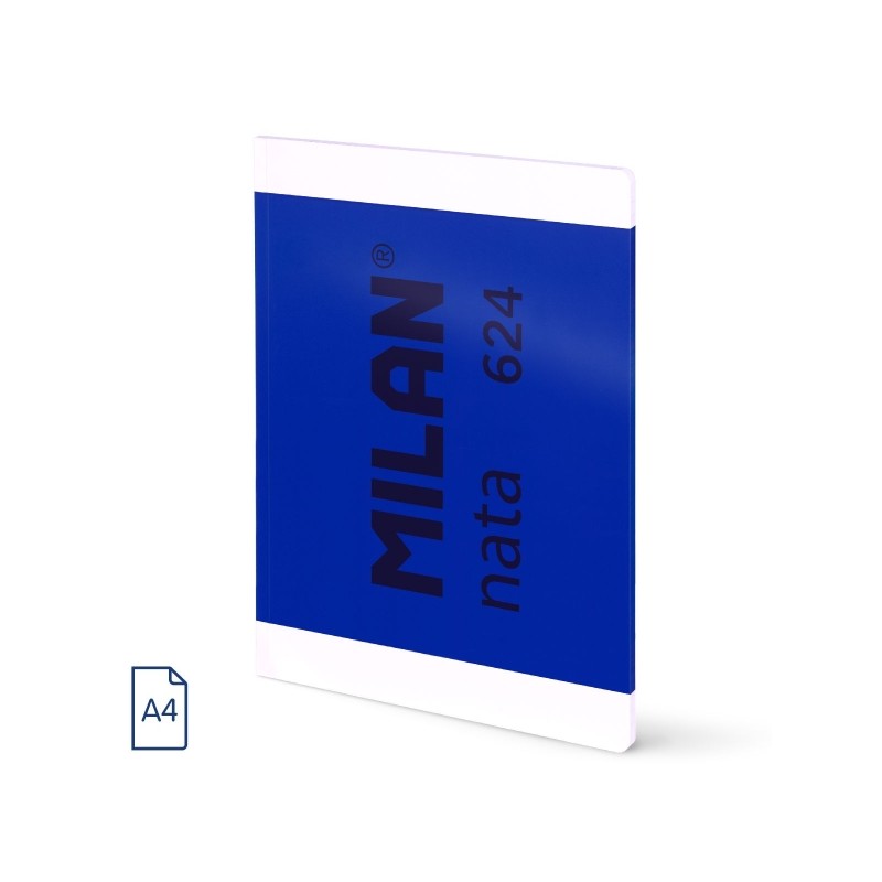Milan Nata 624 Taccuino formato A4 - 48 fogli da 95 gr/m2 - Microperforato - Colore blu
