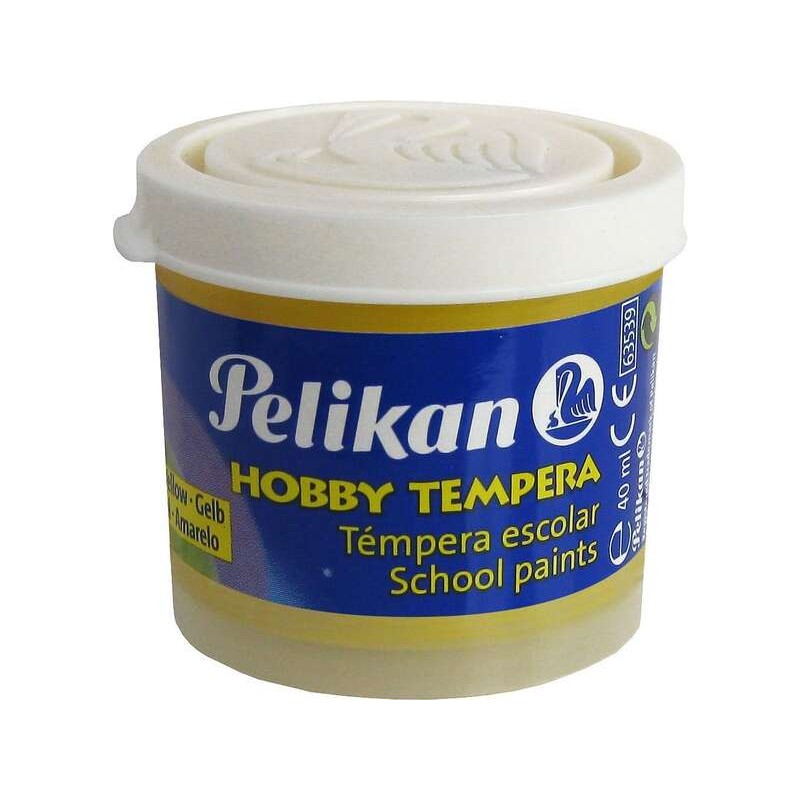 Pelikan Tempera Escolar Bottiglia 40ml - Facile da lavare - Ideale per le attività scolastiche - Colore giallo