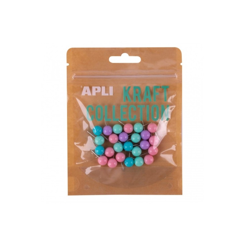 Sacchetto Apli di 80 fermagli per carta da collezione Kraft - Foro europeo - Chiusura a zip - Design accattivante e di t