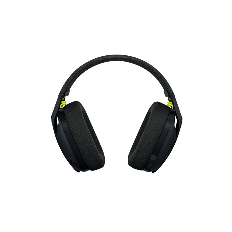 Logitech G435 Cuffie da gioco wireless - Archetto regolabile - Bluetooth LightSpeed - 2 microfoni - Nero e giallo fluore