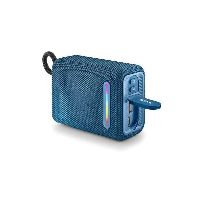 NGS Roller Fury 1 Altoparlante Bluetooth 15W TWS - Autonomia fino a 9h - Resistenza all'Acqua IPX6 - Colore Blu