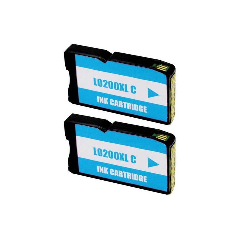 Cartucce d'inchiostro generiche Lexmark 200XL ciano confezione da 2 - sostituisce 14L0198
