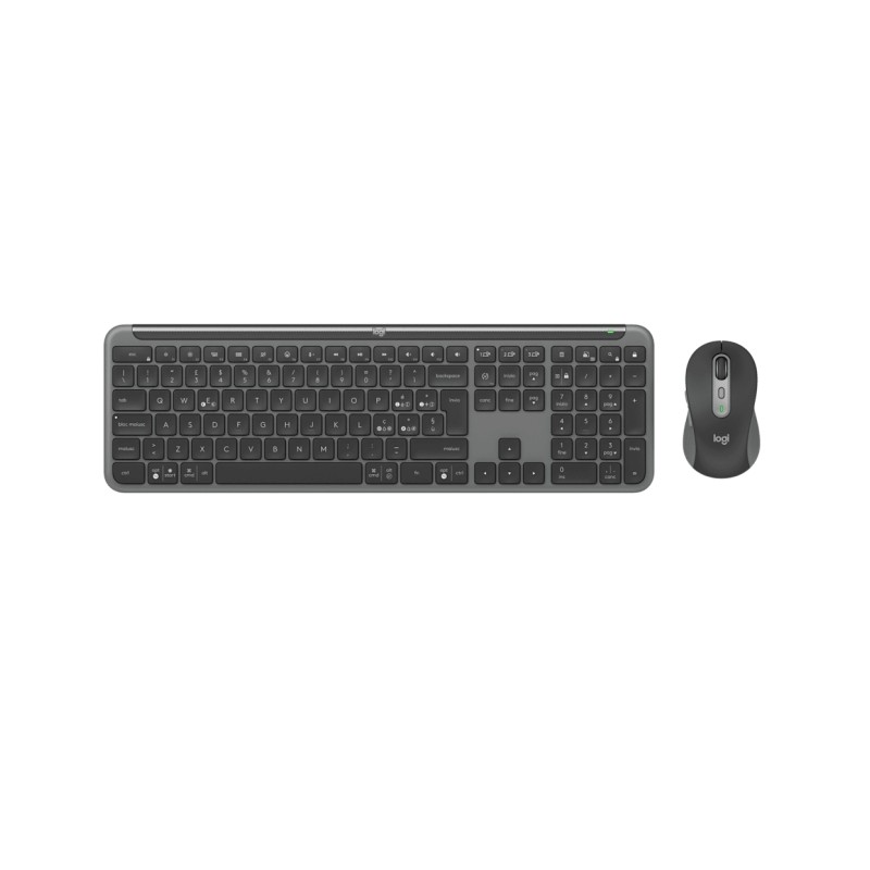 Logitech MK950 Pack Tastiera multimediale USB wireless + Mouse 1000dpi - Pulsanti Easy-Switch - Colore grafite
