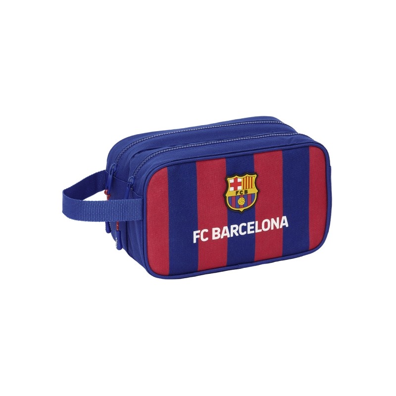 Safta F.C. Barcelona Borsa da toilette - 1 maniglia - 2 scomparti - 26x15x12.5 cm - Colore rosso e blu