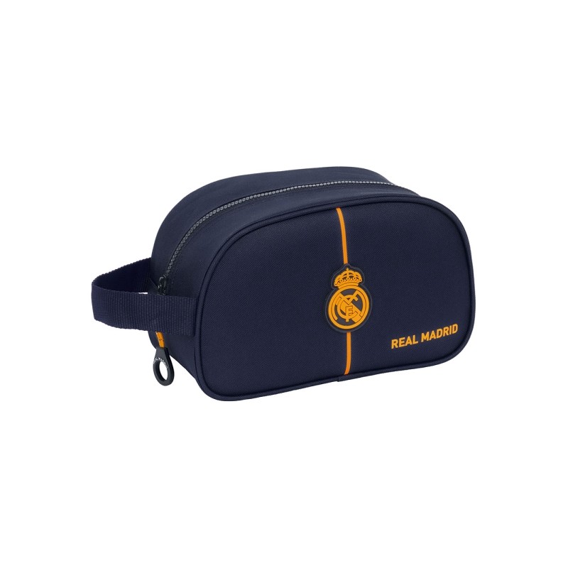 Safta Real Madrid 2nd Kit 24/25 Borsa da toilette - 1 scomparto - Maniglia a mano - 26x15x12cm - Colore blu navy