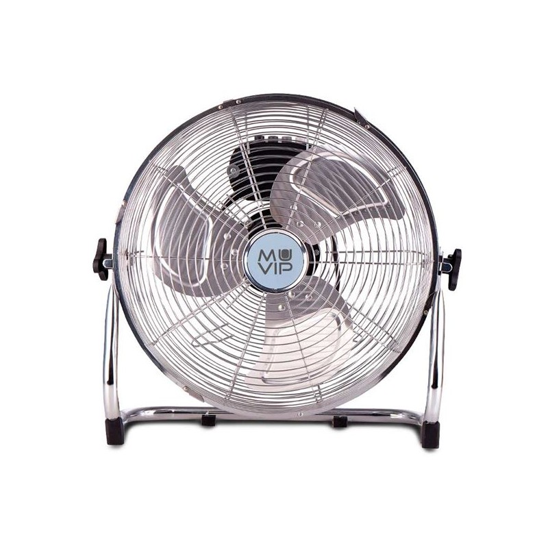 Ventilatore industriale a pavimento Muvip - 100W - 3 velocità - Colore argento