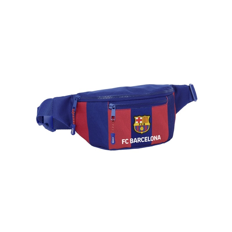 Marsupio Safta F.C. Barcelona - 2 scomparti - Regolabile - 23x12x9cm - Colore rosso e blu